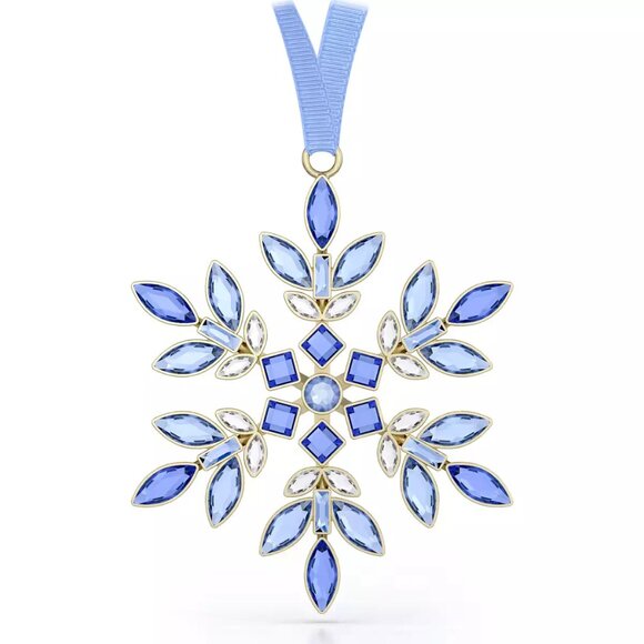 Swarovski Gema Blue Holiday Snowflake Ornament - Boxed